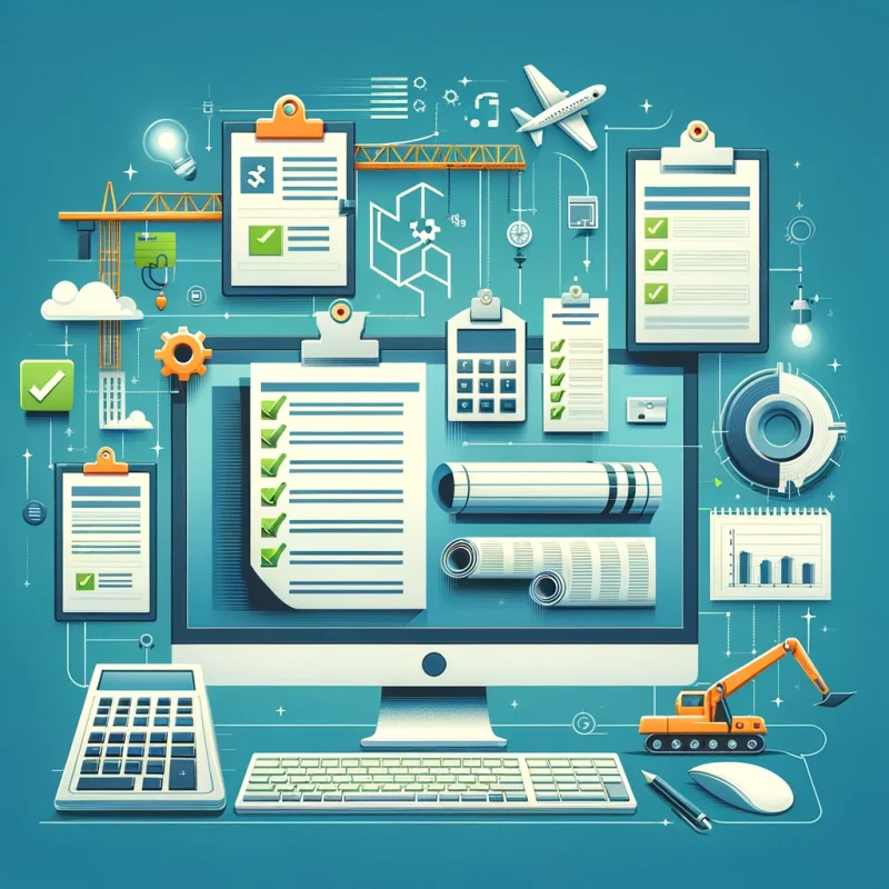 Digital Construction Billing Process with Electronic Documents and Scheduler