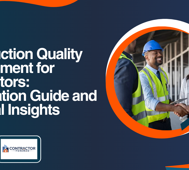 Construction Quality Management for Contractors