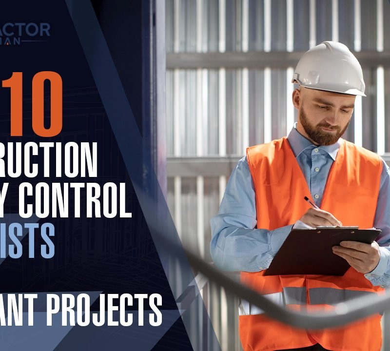 Construction quality control checklists
