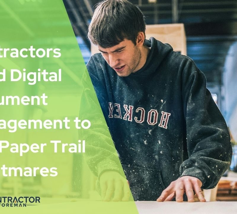 Article graphic on digital document management for contractors