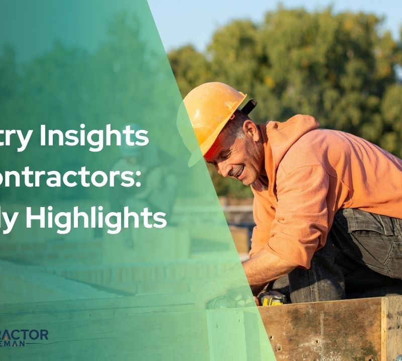 Industry insights graphic featuring a construction worker