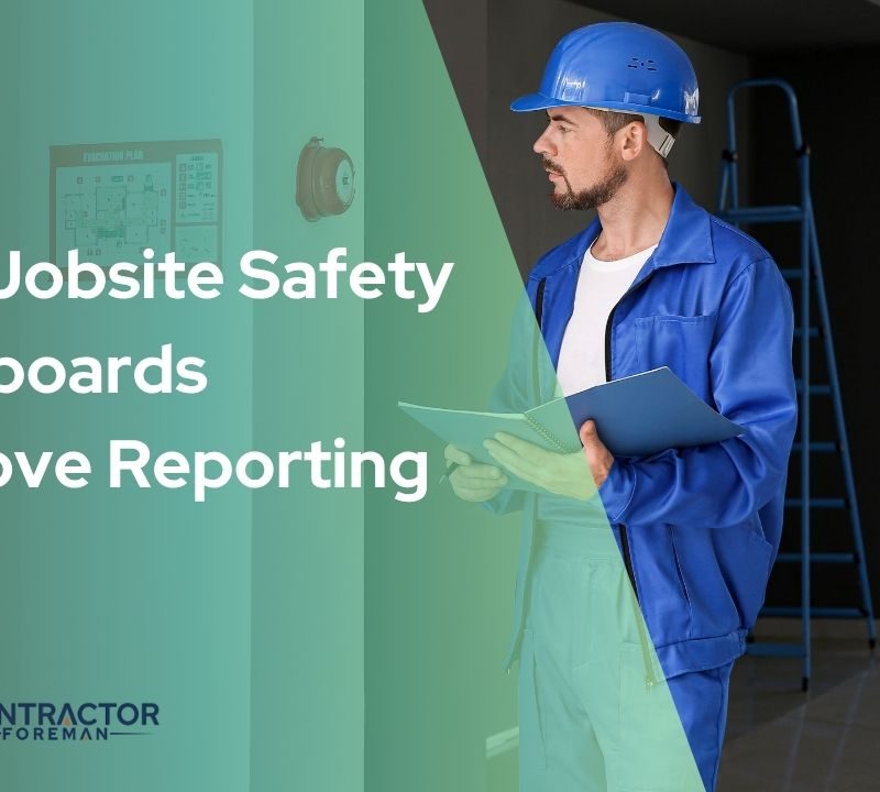 Graphic on jobsite safety scorecards and proactive reporting