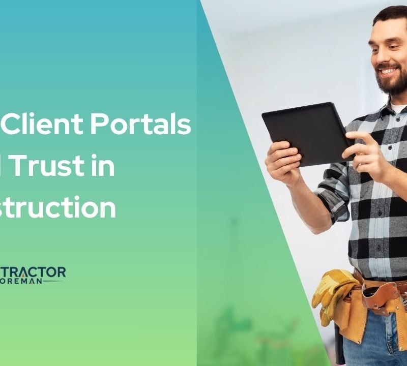 Graphic on client portals building trust in construction