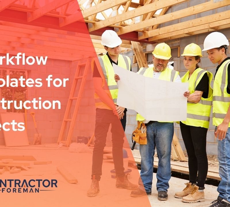 Article graphic on workflow templates for construction projects