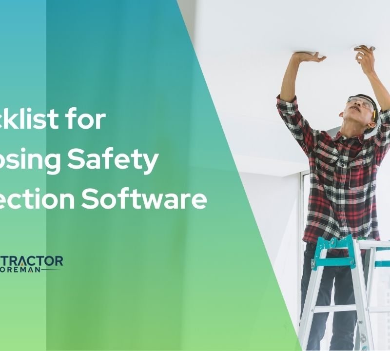 Construction inspections tracked in Contractor Foreman