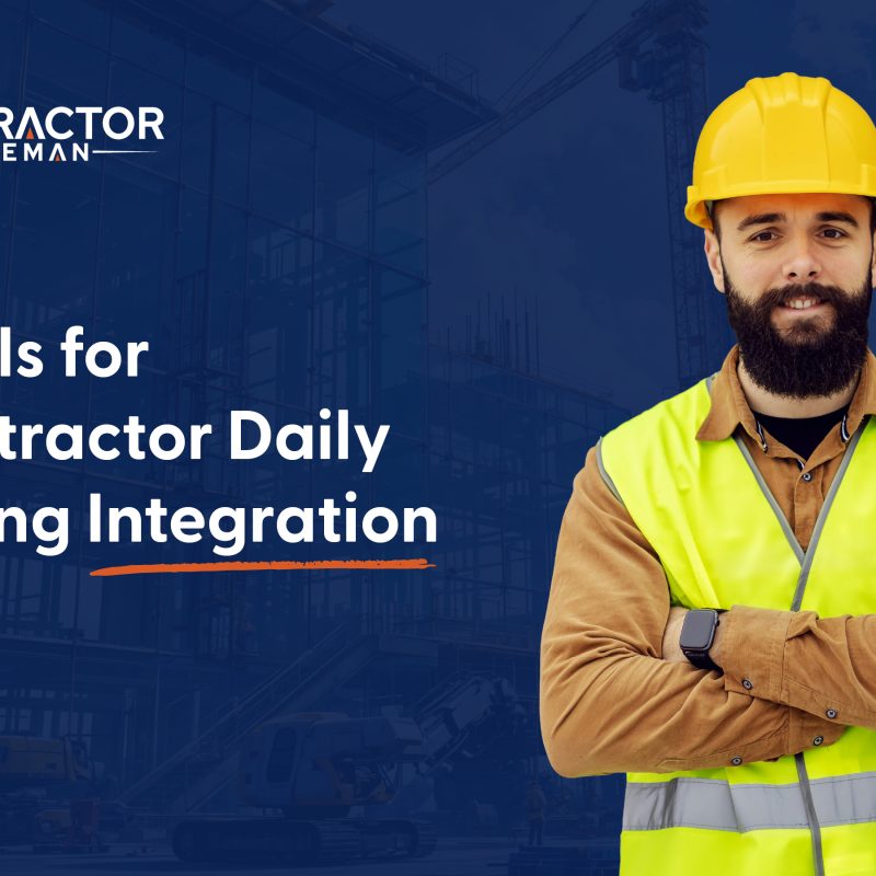 Contractor Foreman displaying subcontracts