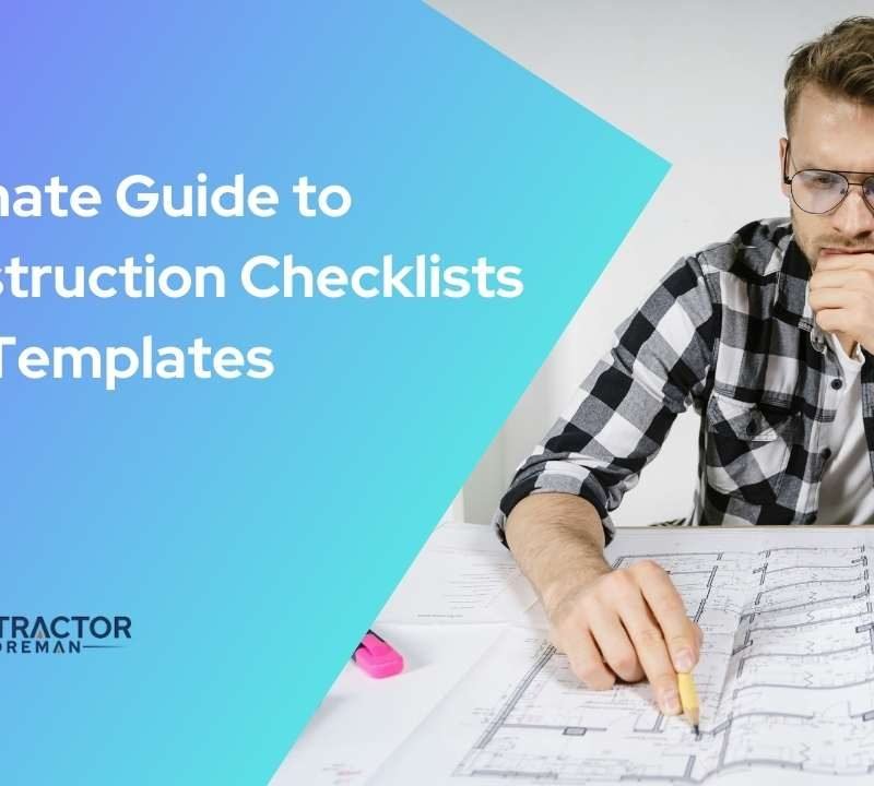 Contractor Foreman forms and checklists screen