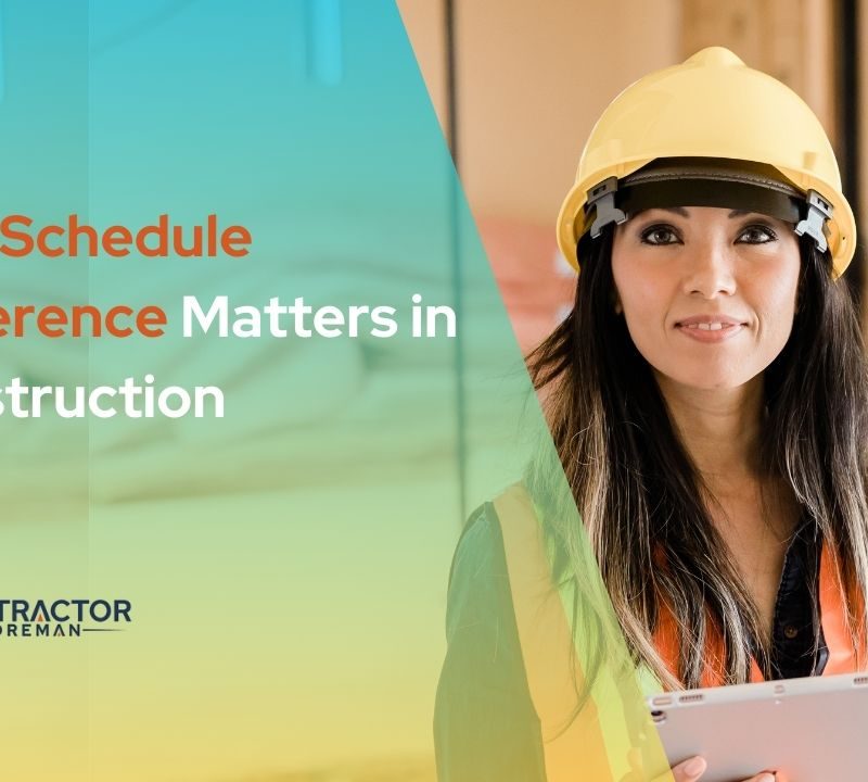 Contractor Foreman showing scheduling on a live project