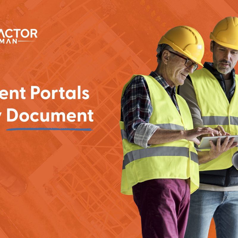 Managing client portal on a construction project