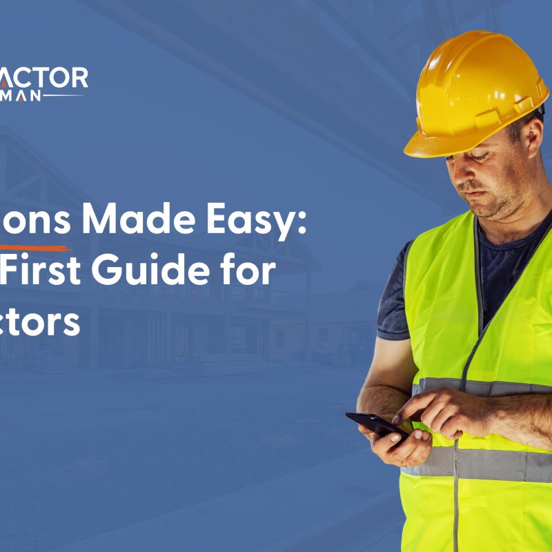 Close-up of inspections in Contractor Foreman
