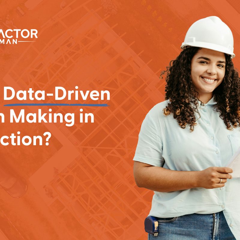 Graphic on data driven decision making in construction