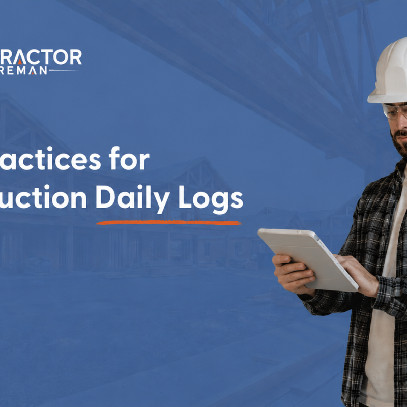 Managing daily logs on a construction project