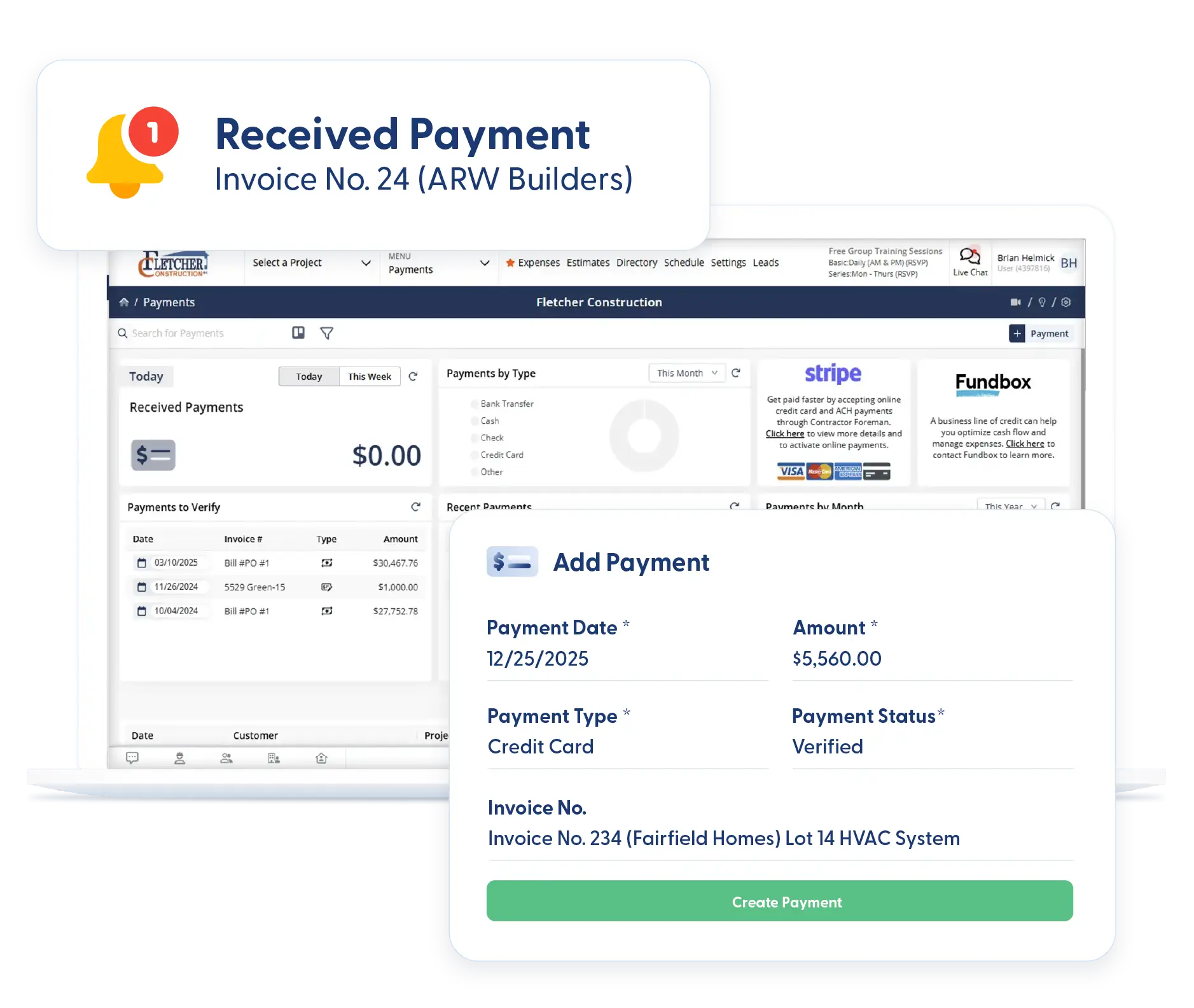 Financials in Contractor Foreman