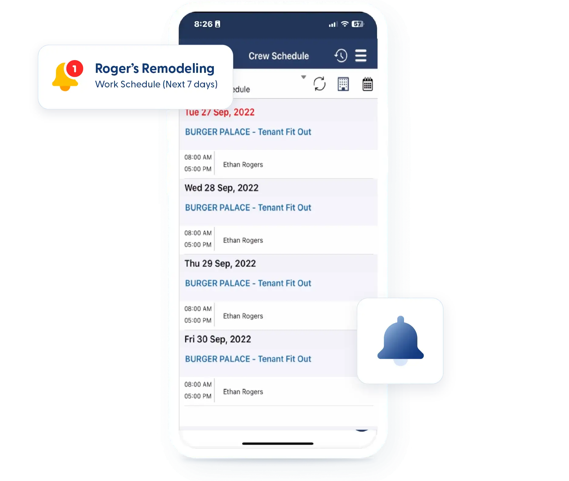 Managing scheduling on a construction project