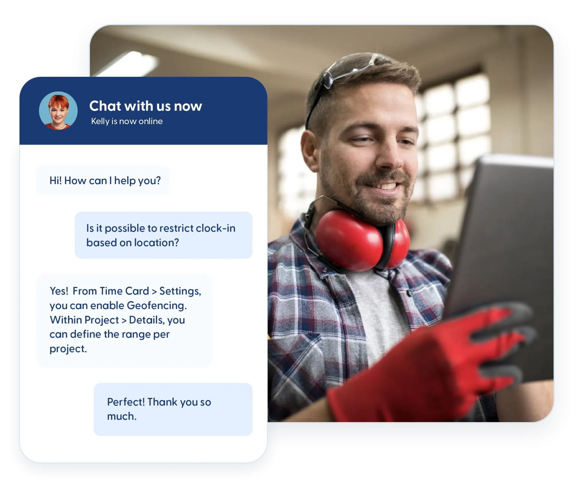 Team chat tools inside the Contractor Foreman app