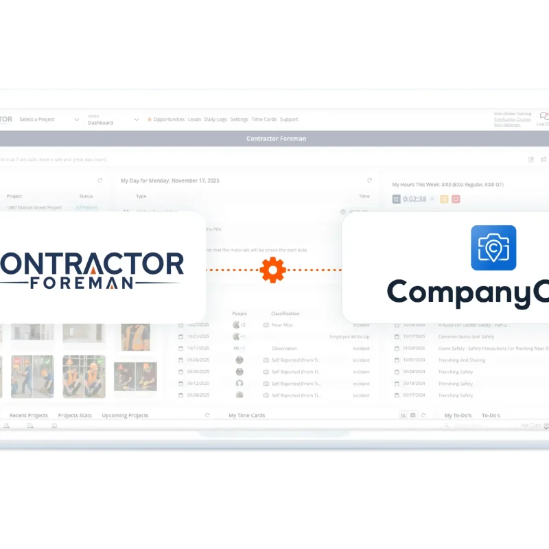 CompanyCam integration in Contractor Foreman