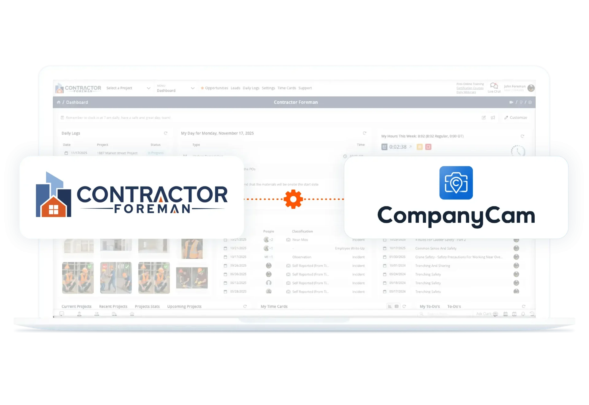CompanyCam integration in Contractor Foreman