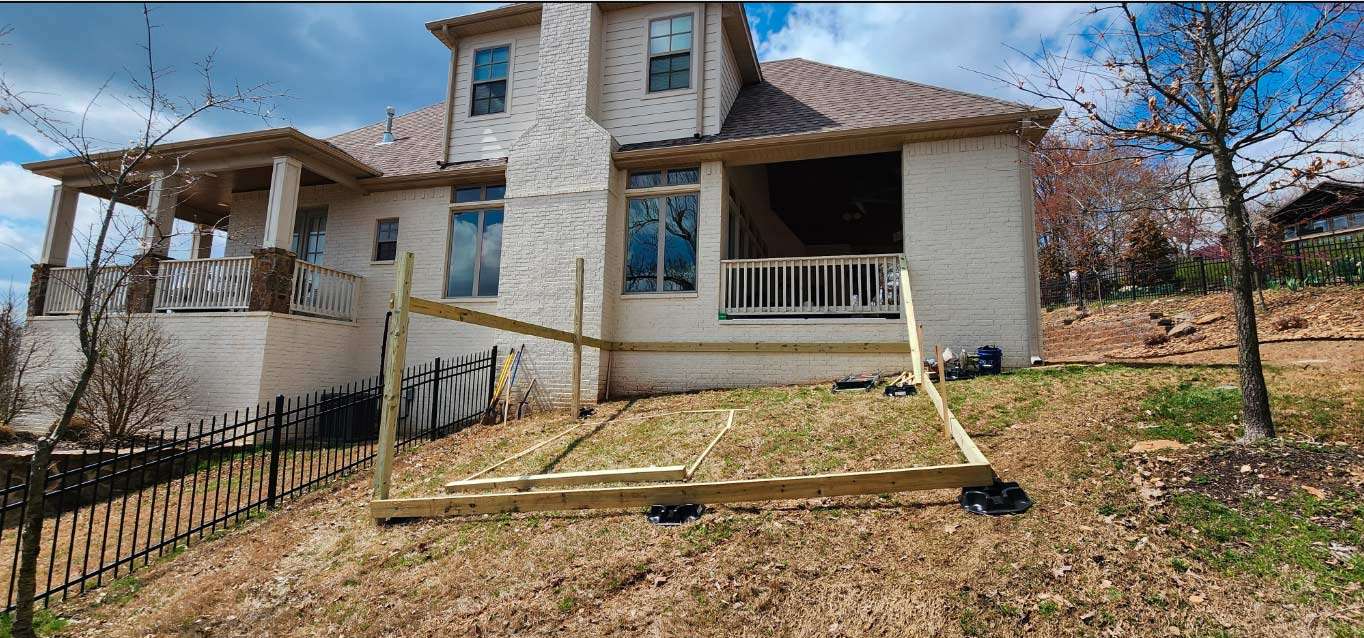 Newly built house exterior before landscaping