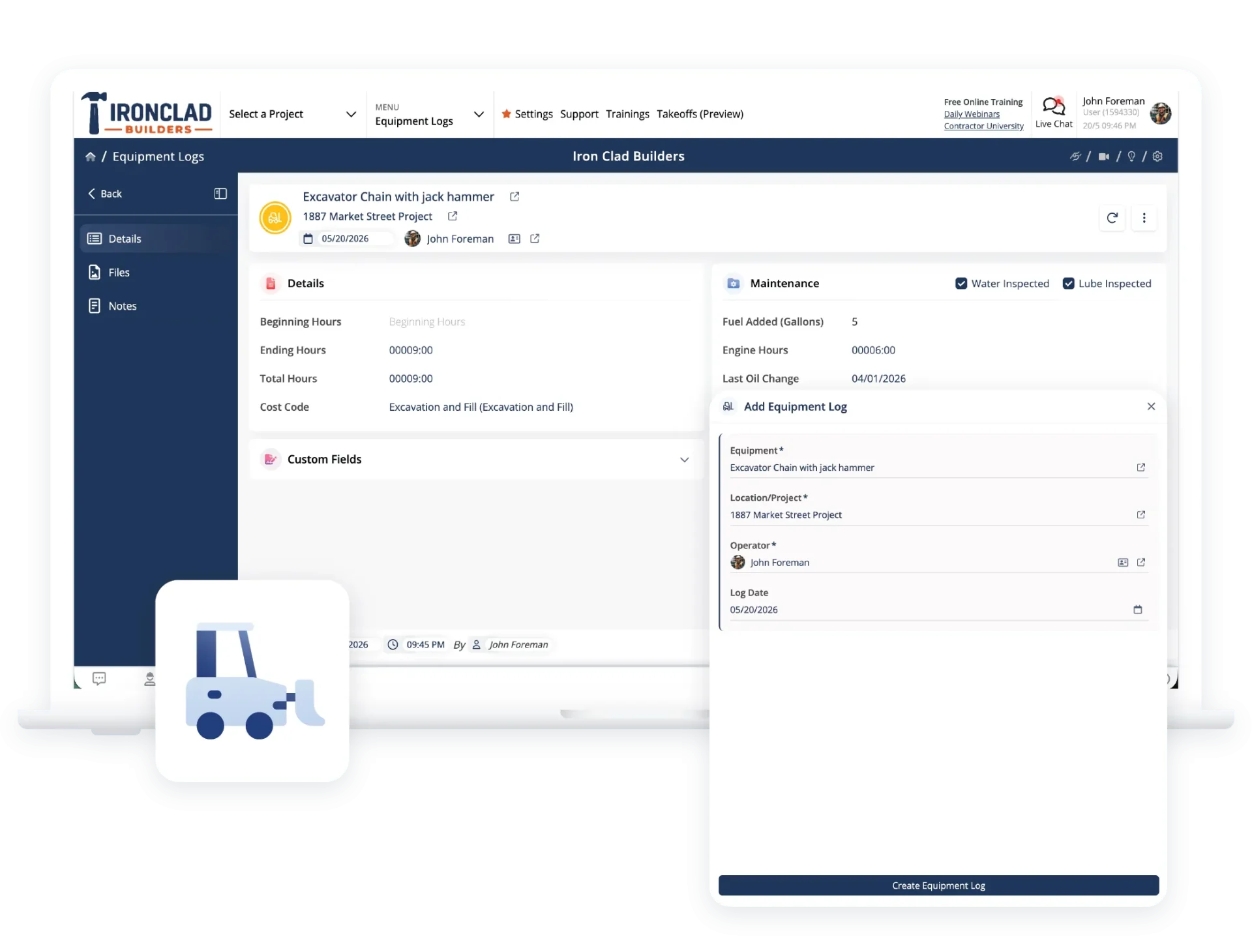 Document management built into Contractor Foreman