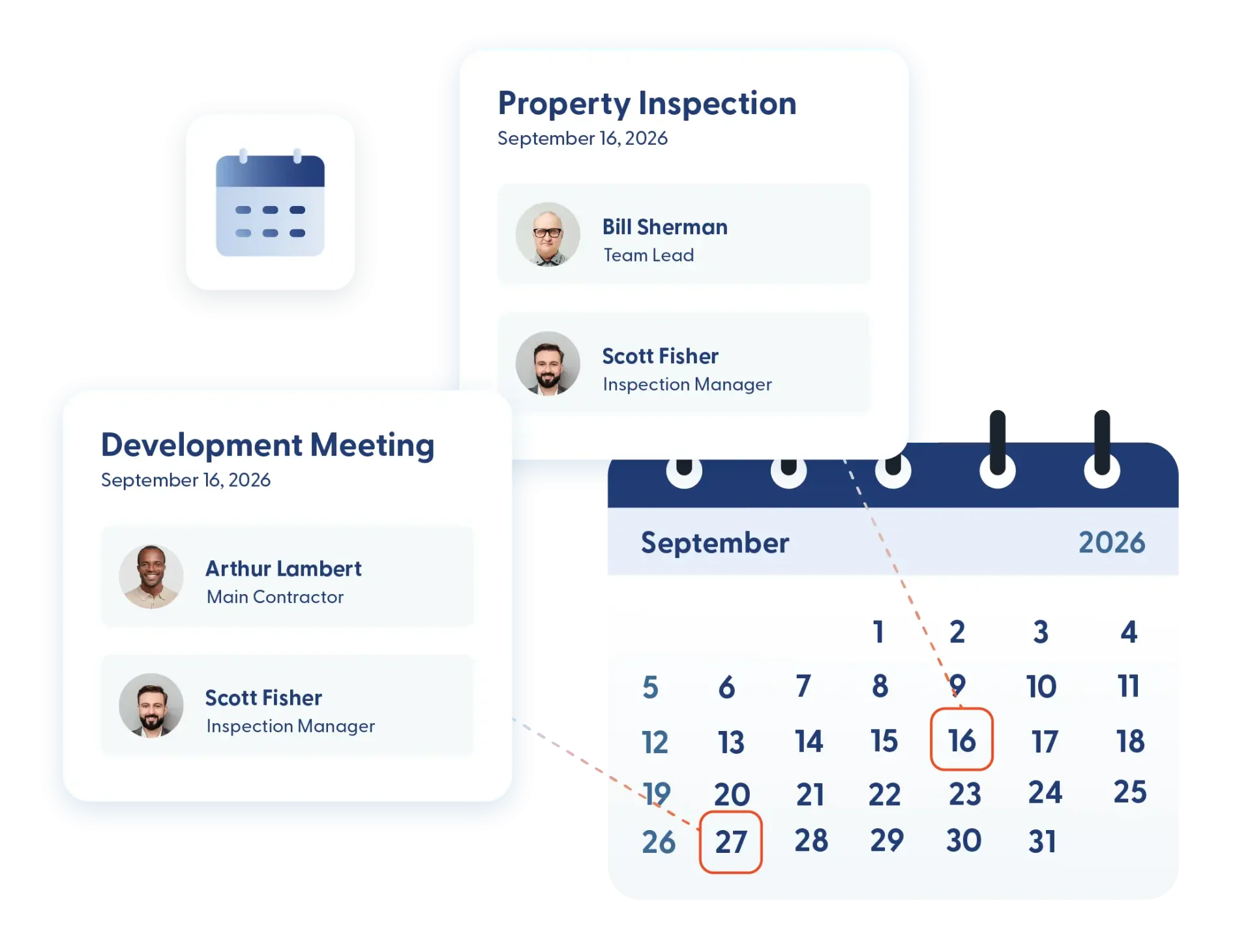 Managing calendar on a construction project