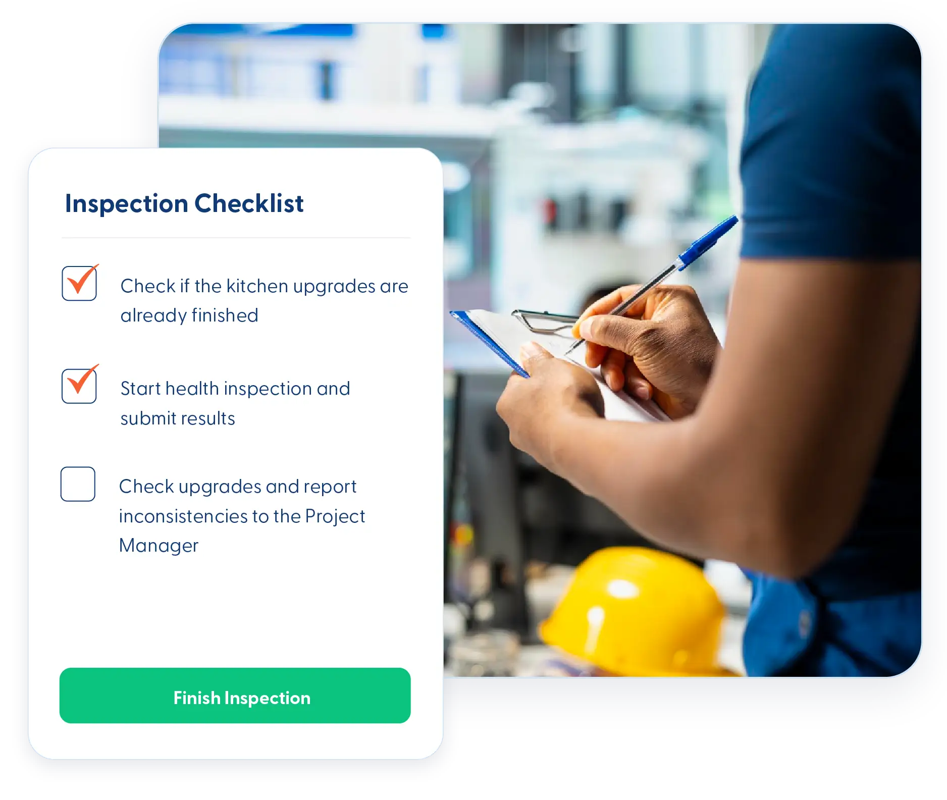 Managing inspections on a construction project
