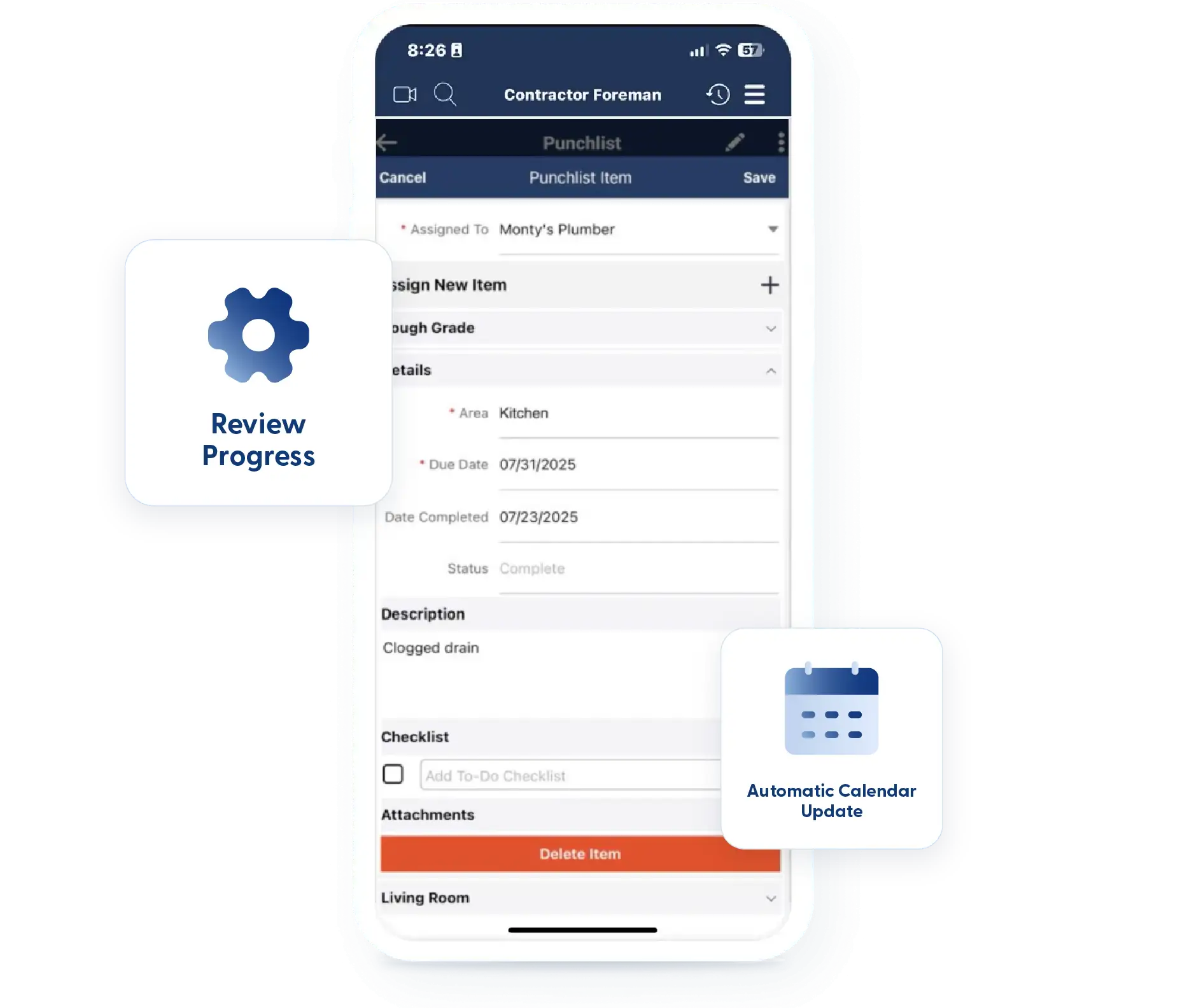 Managing punchlists on a construction project