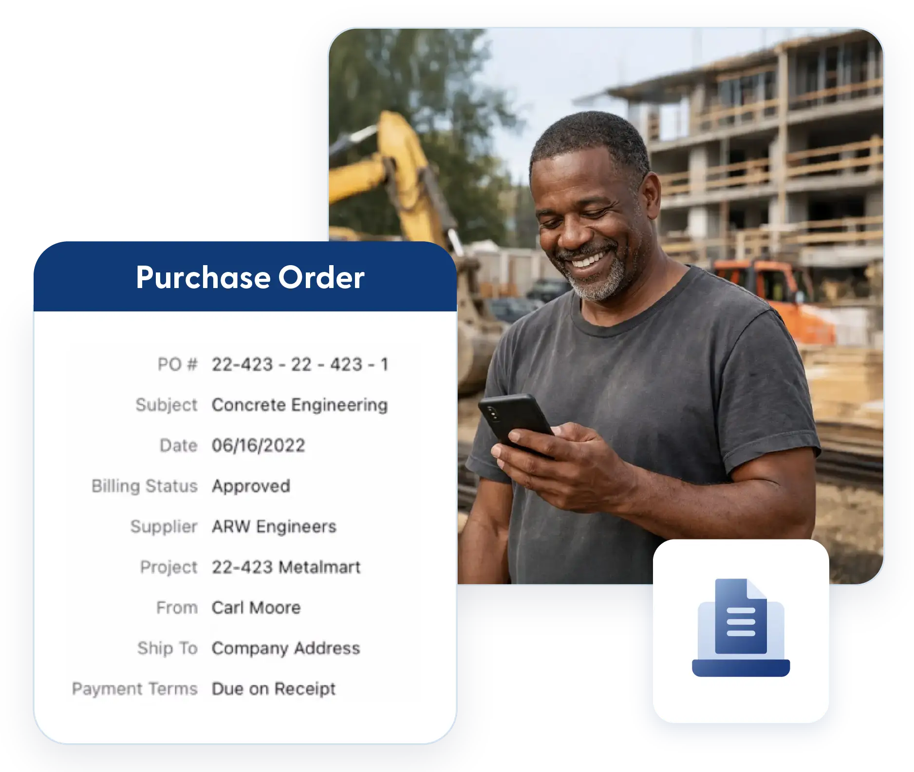 Purchase orders in Contractor Foreman