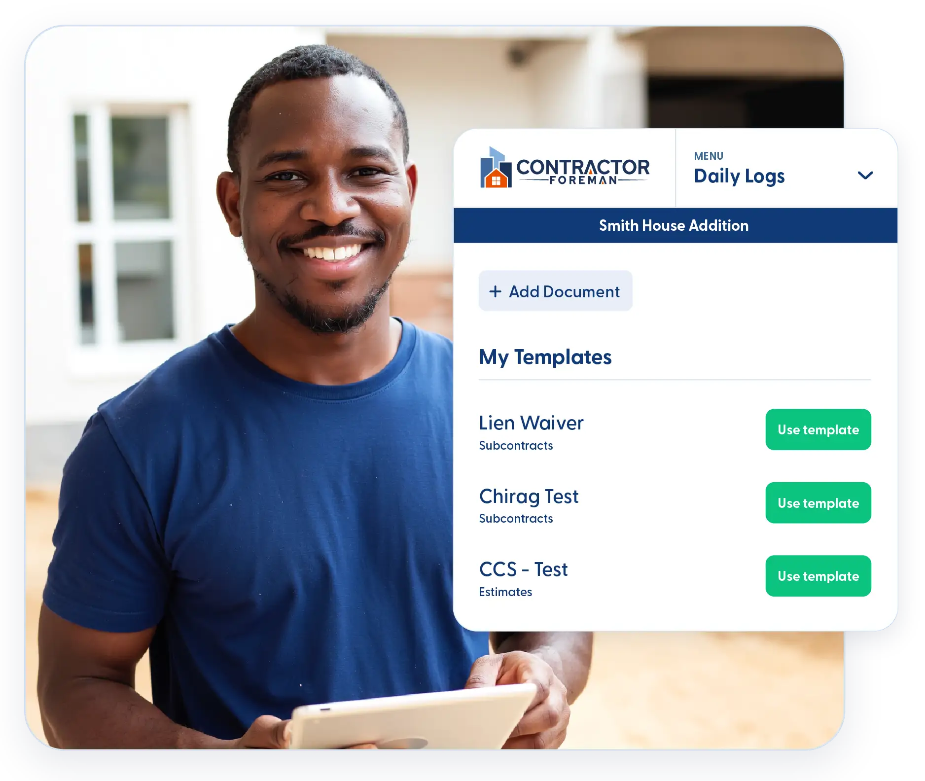 Forms and checklists in Contractor Foreman
