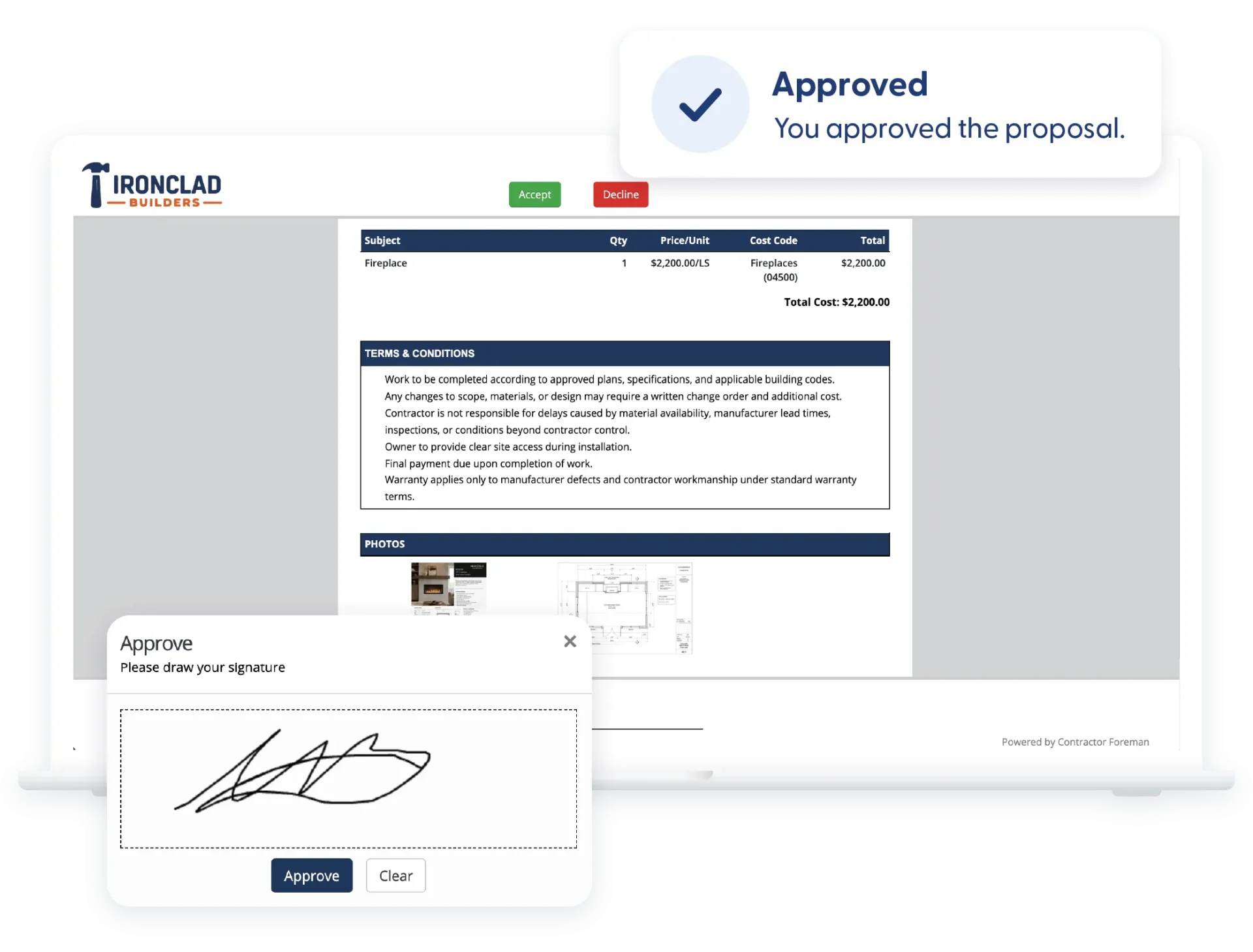 Work orders in Contractor Foreman