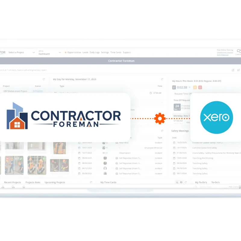 Xero integration in Contractor Foreman